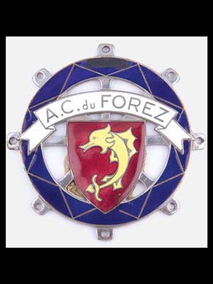 Automobile Club du Forez member’s badge, France