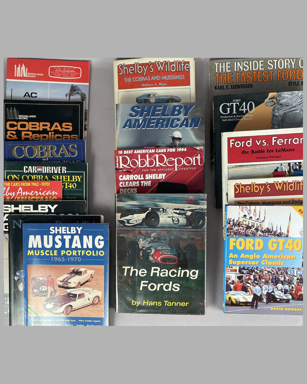 Collection of 17 publications representing the Ford racing & Sports cars of the 1960’s
