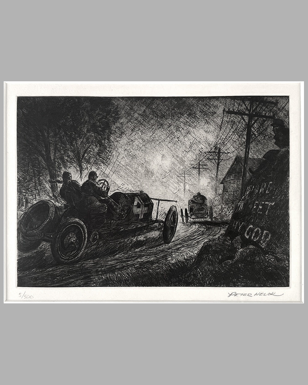 1908 Briarcliff Trophy etching by Peter Helck 2