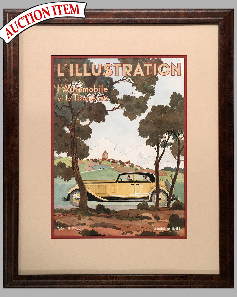 Illustration Magazine original cover, October 1931, artwork by Guy Sabran