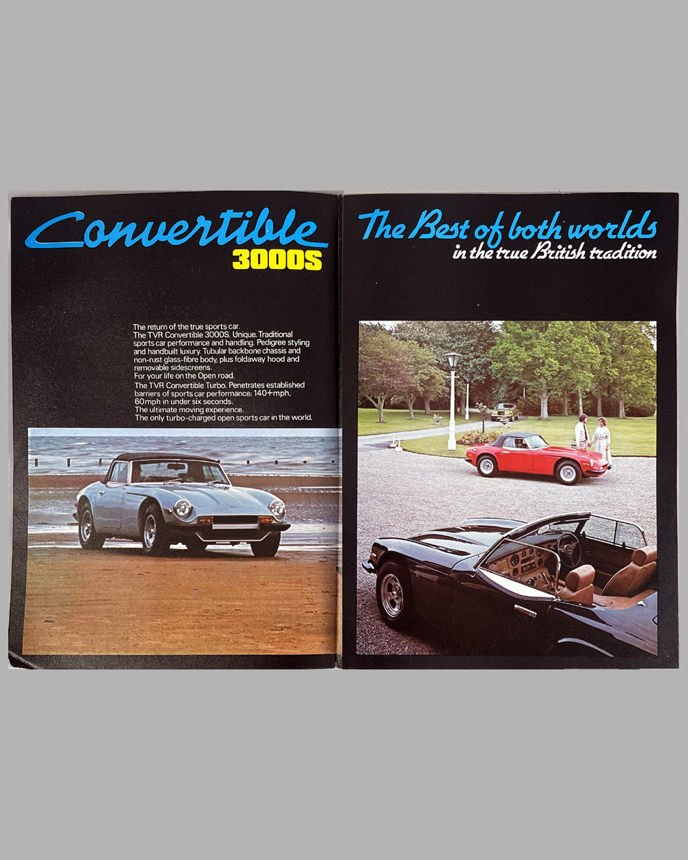 1978 TVR 3000 convertible color sales folder 2
