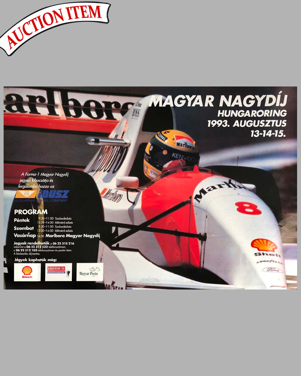 1993 Grand Prix of Hungary original poster