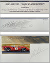 John Surtees – First Can Am Champion autographed giclée by Nicholas Watts 4