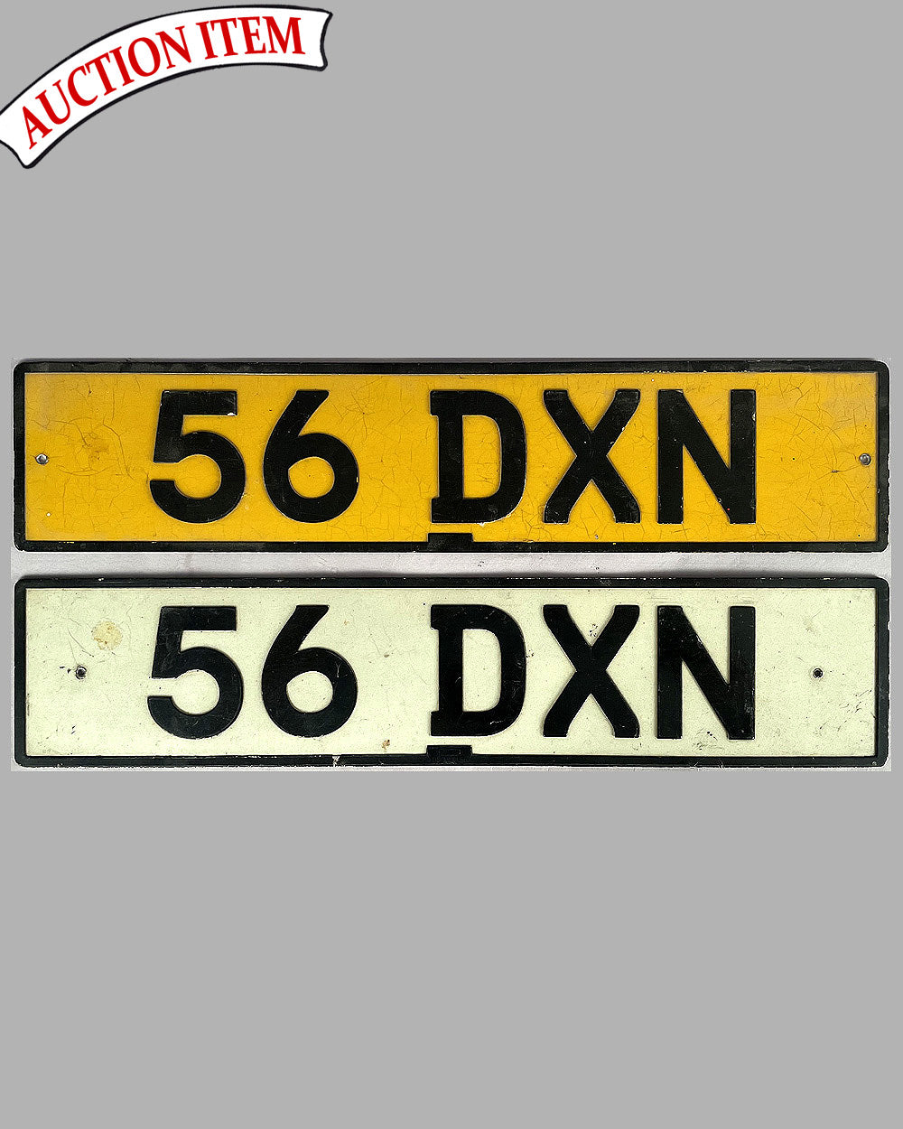 British reflective license plates set of 2