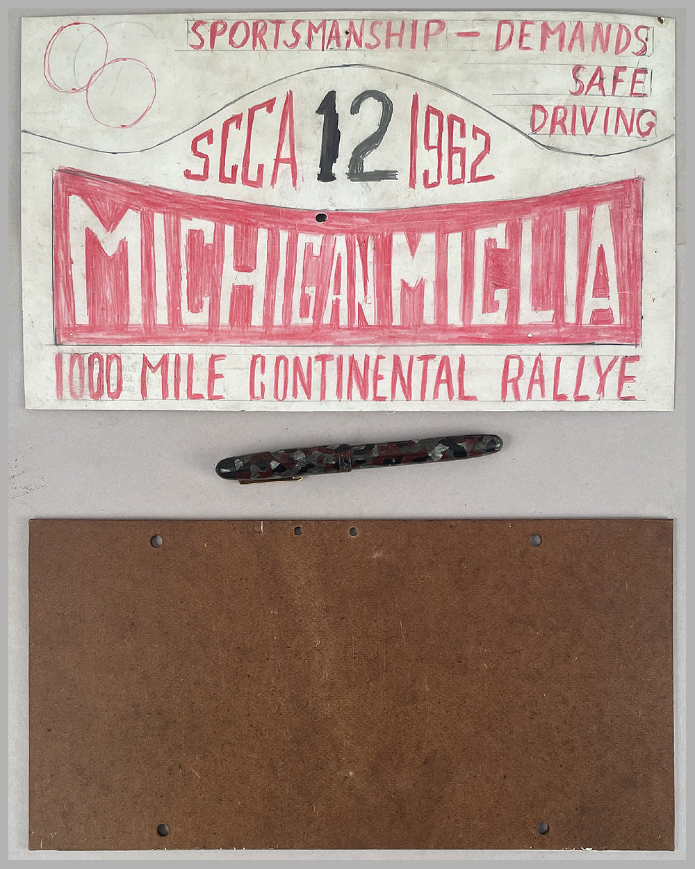 Two Chicago Region SCCA rally plaques, 1958 & 1961 2