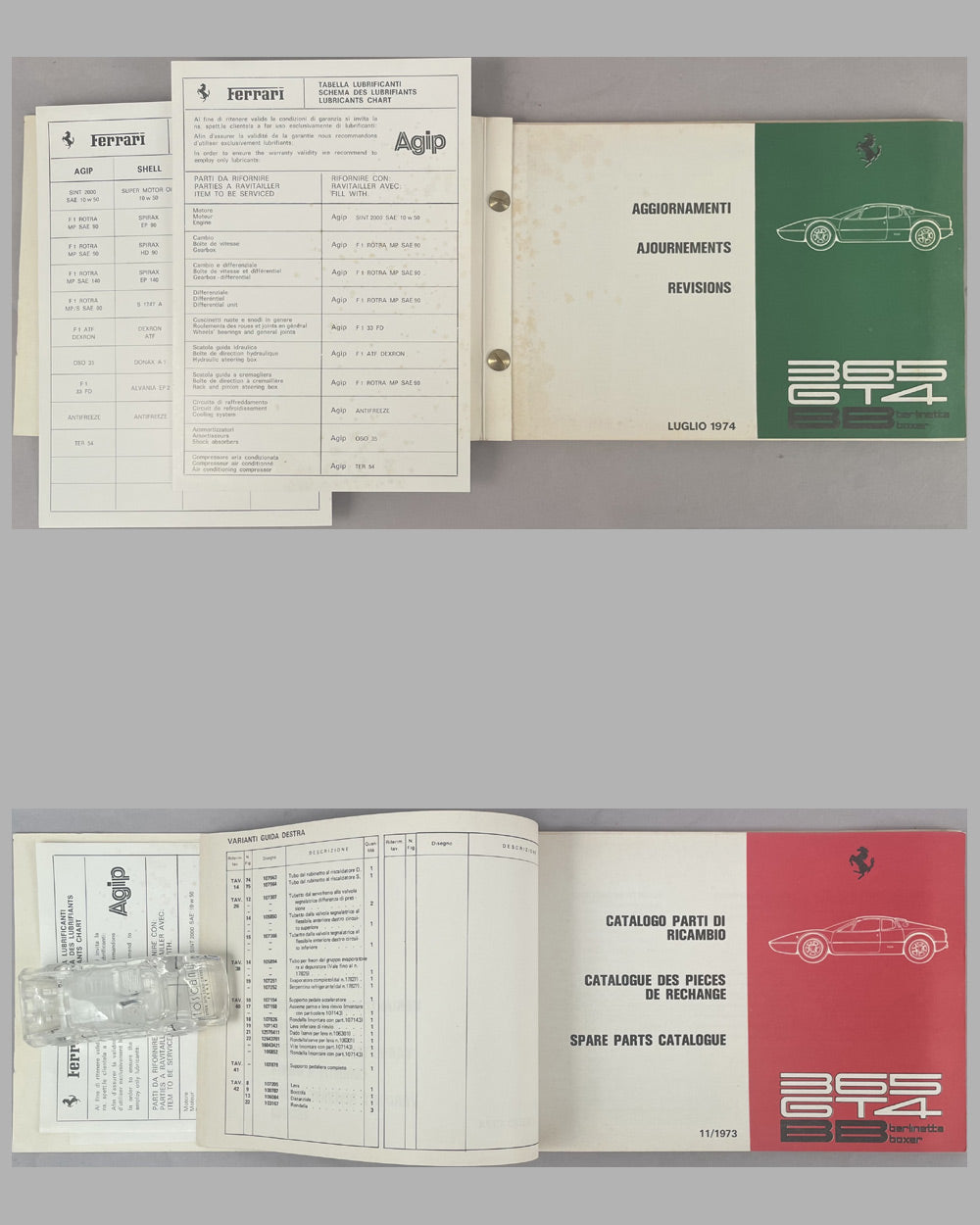 Two factory manuals for the Ferrari Berlinetta Boxer 365 GT4, 1974 5