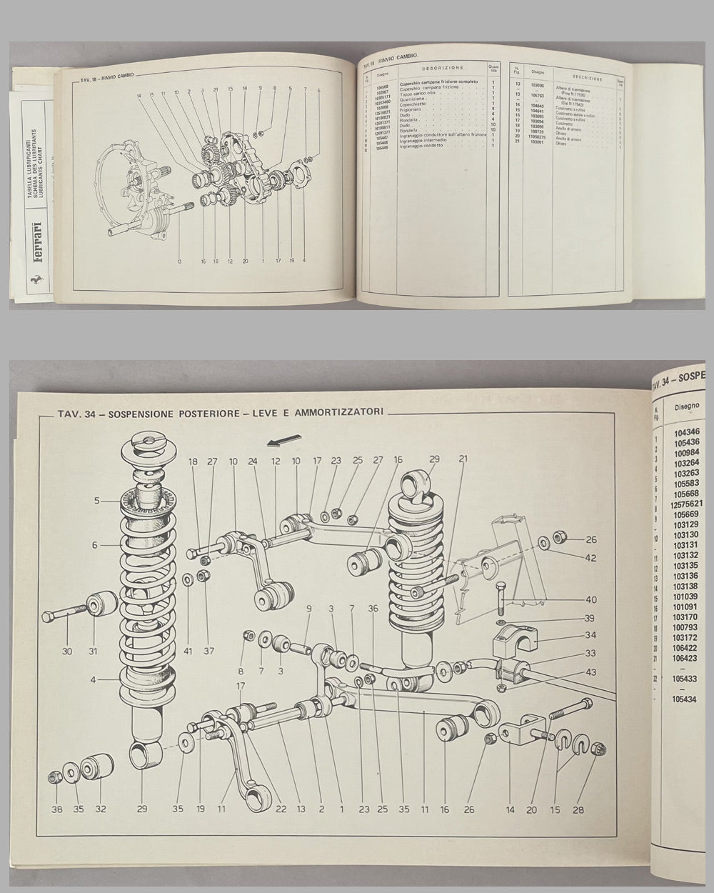 Two factory manuals for the Ferrari Berlinetta Boxer 365 GT4, 1974 6