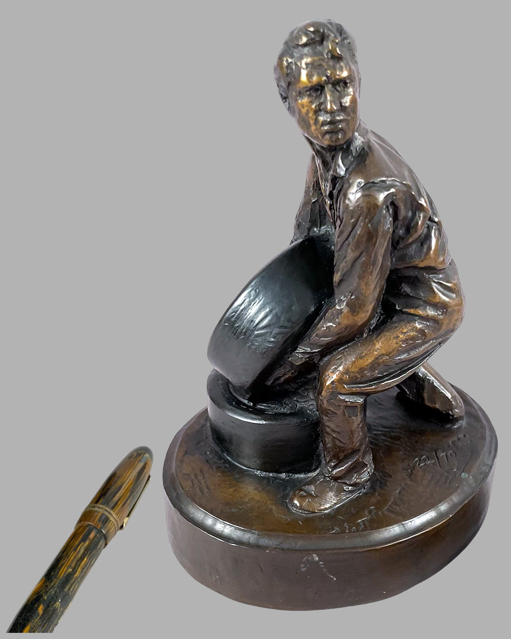 Two for the Track bronze sculpture by Larry Braun, 1986