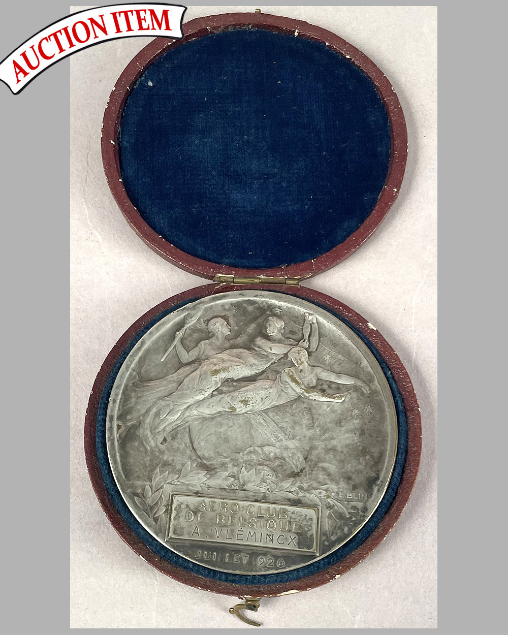 Aero Club de Belgique plaque / trophy, 1920