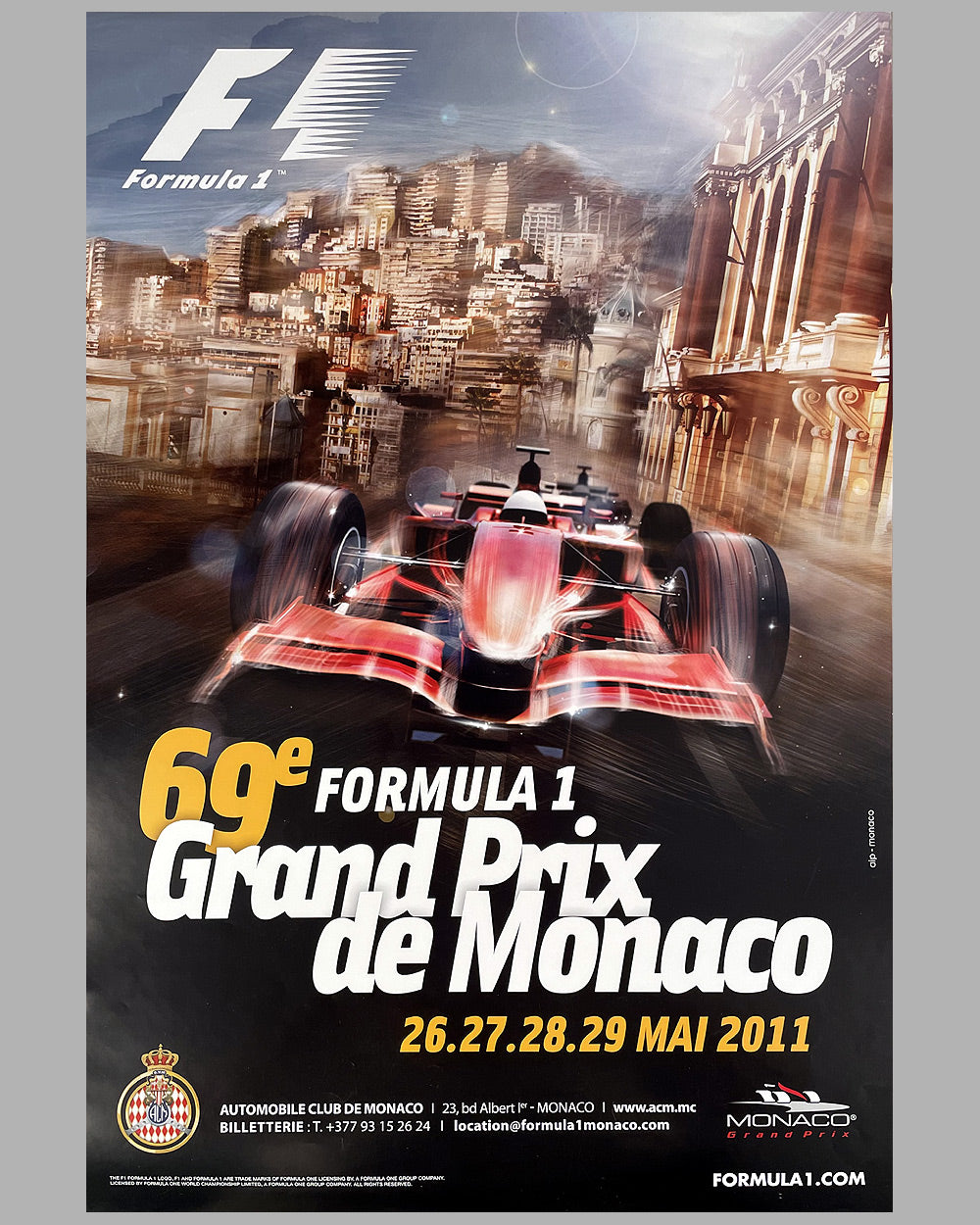 Monaco Grand Prix 2011 original poster