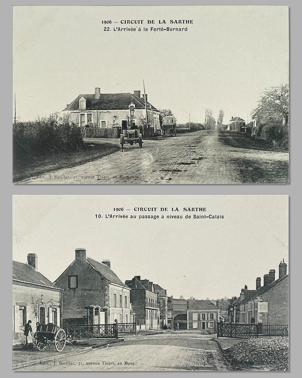 Collection of 24 period postcards with scenes from the 24 hours of Le Mans from 1923 to 1931 2