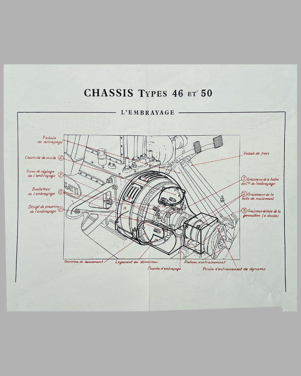 Three Bugatti T46 and T50 factory documents 2
