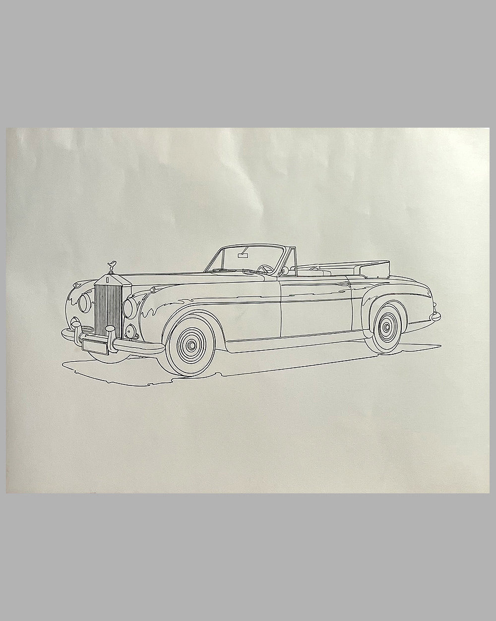 Three Rolls Royce Silver Cloud Drop-head Coupe Mulliner Studio blueprints 2