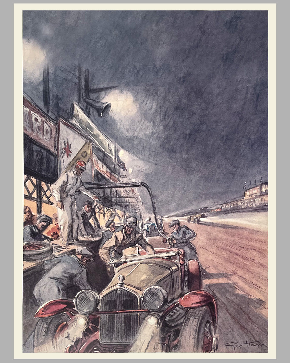 Alfa Romeo 8C 2300 at Le Mans 1933 by Geo Ham color print