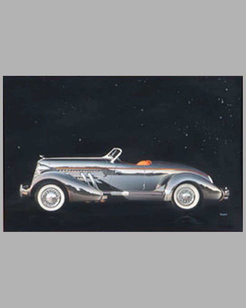 1936 Auburn 852 Speedster painting by Thierry Thompson, Canada