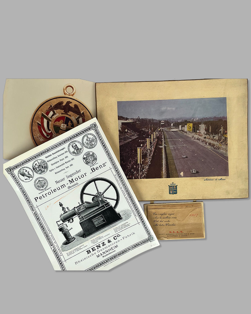 A collection of 37 b&w photos from the Mercedes Benz factory and museum 4