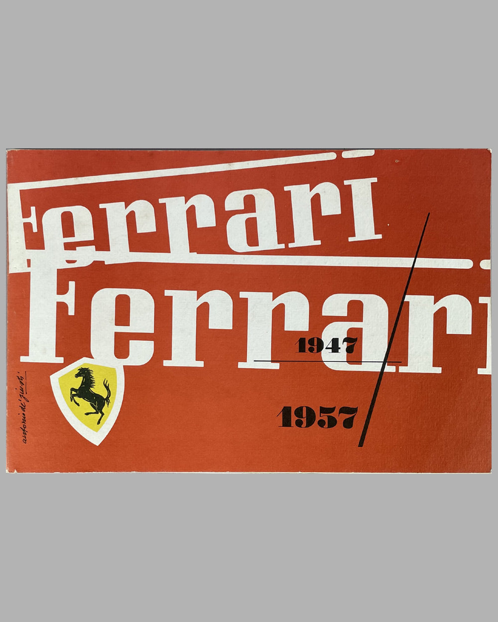 1957 Ferrari Yearbook, 1971 U.S. reproduction, cover design by Antonio de Giusti
