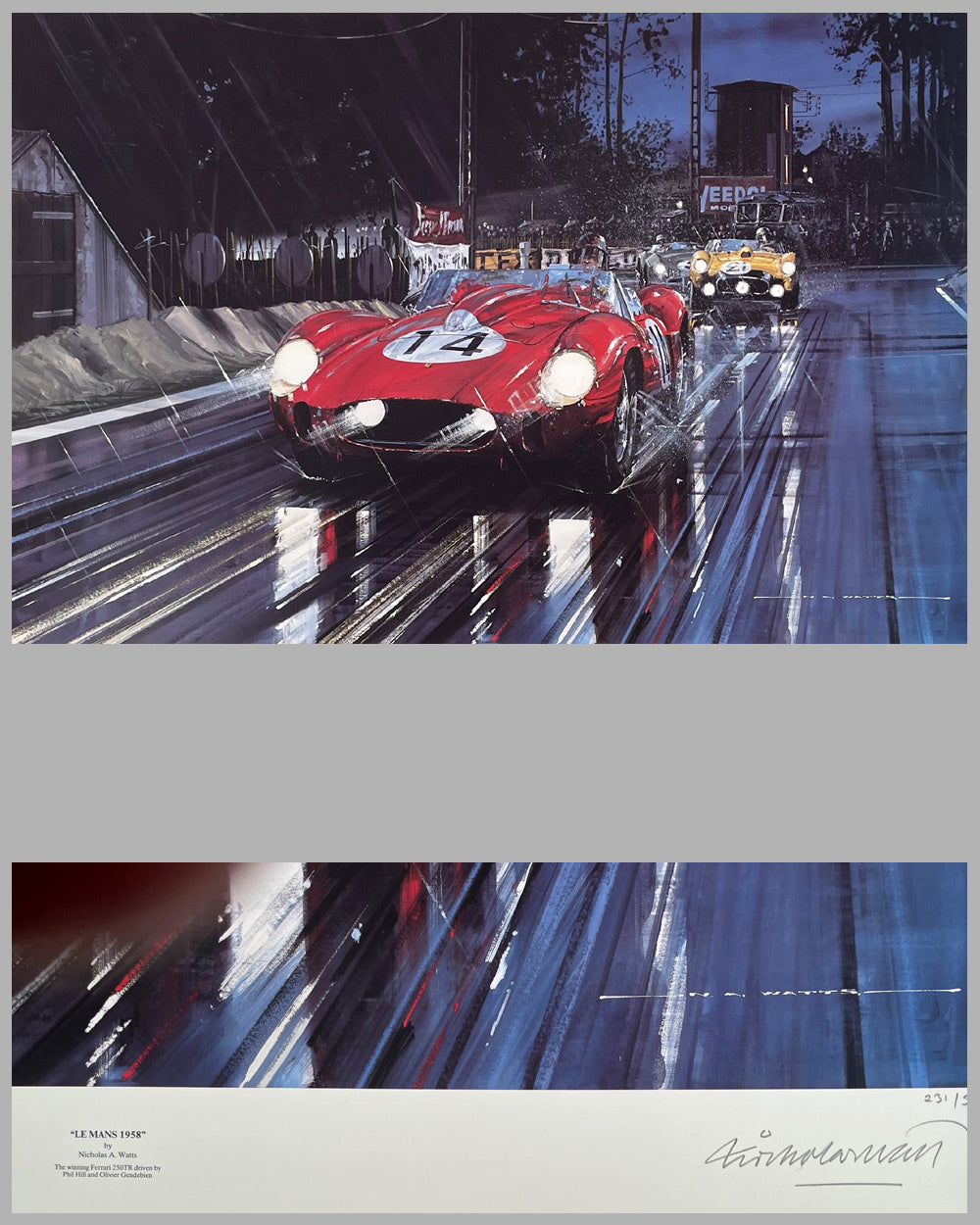 Le Mans 1958 print by Nicholas Watts 2