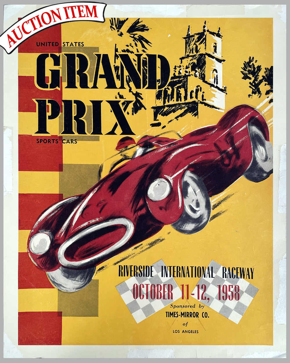1958 Grand Prix of Riverside for Sports Racing Cars poster