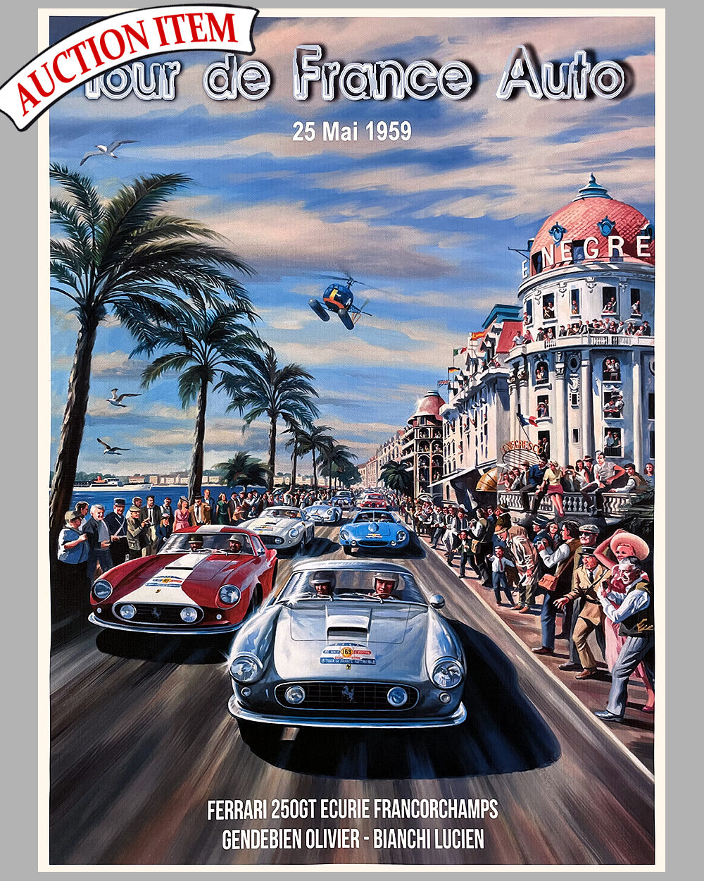 1959 Tour de France print on canvas