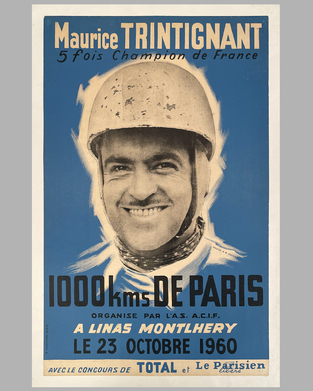 1960 1000 Kms de Paris original poster
