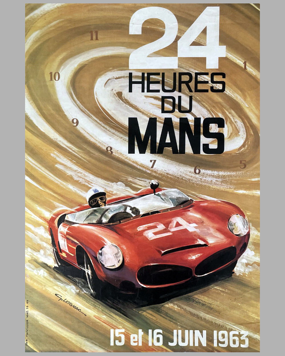 24 Hours of Le Mans 1963 poster by G. Leygnac