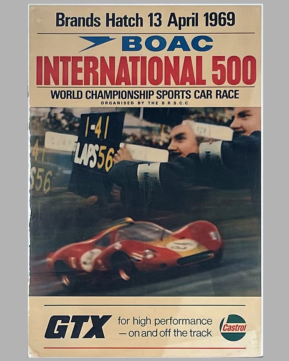 1969 BOAC International 500 original race poster