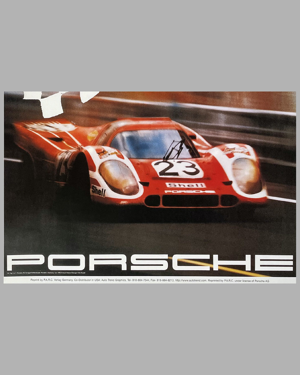 Porsche factory victory poster for the 24 Hours of Le Mans, 1970 3