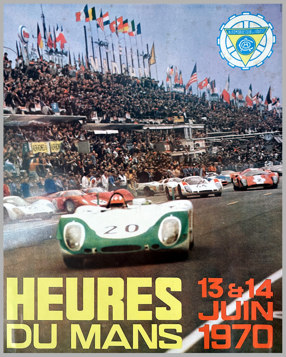 24 Hours of Le Mans 1970 original race poster, photo by André Delourmel 3