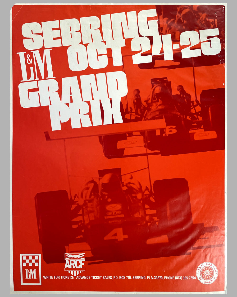 1970 L&M Grand Prix of Sebring poster
