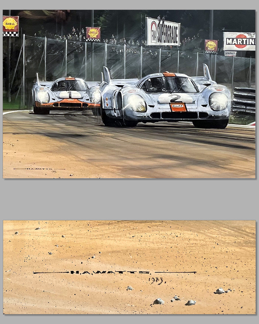 1000 km of Monza 1971 gouache painting by Nicholas Watts 4