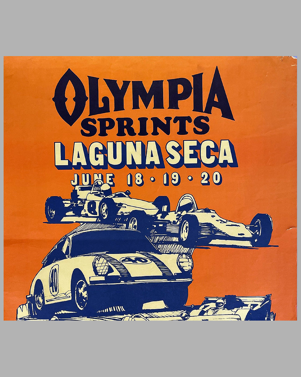1971 Olympia Sprints at Laguna Seca original poster 2