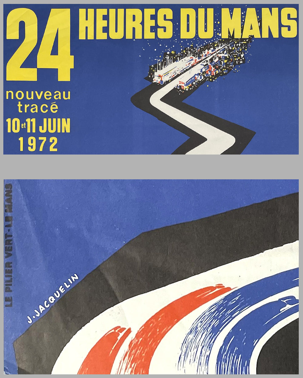1972 24 Hours du Mans original poster by J. Jacquelin 2
