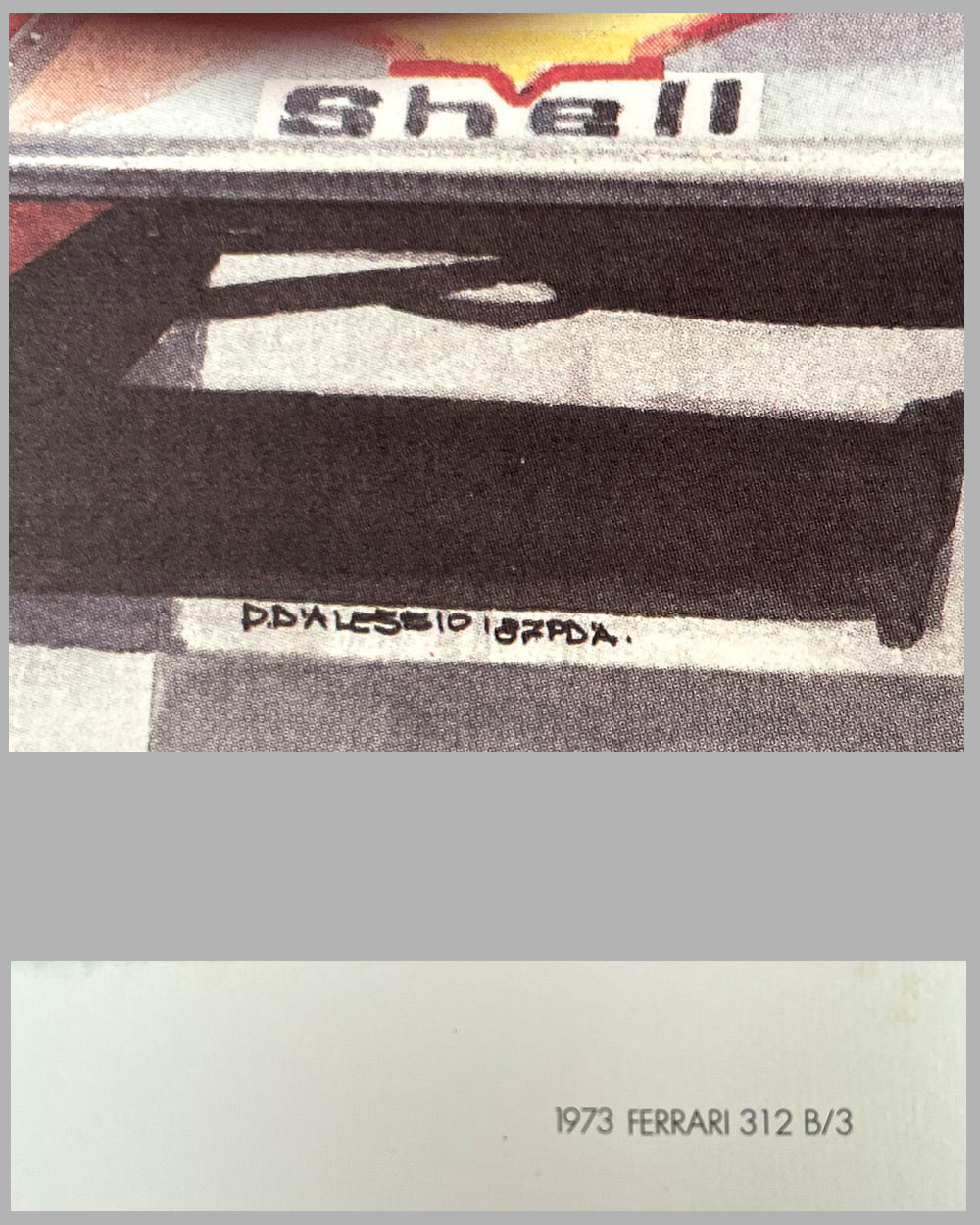 1973 Ferrari 312 B3 Formula 1 car print by Paolo d’Alessio, 1987 3