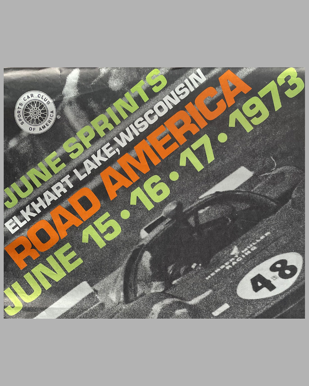 1973 June Sprints at Road America original poster 2