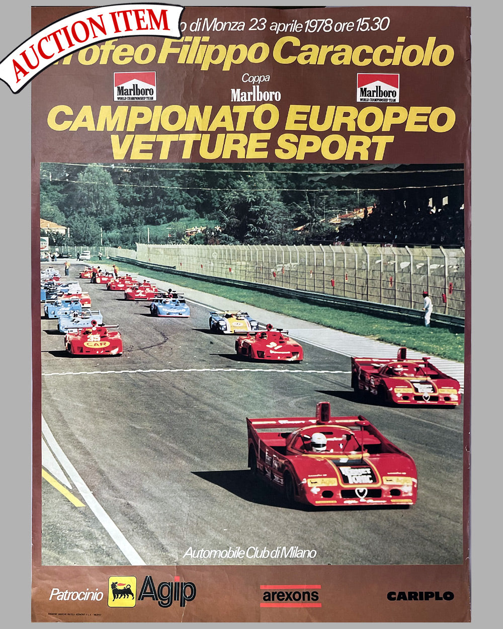 1978 Monza Campionato Europeo Vetture Sport poster