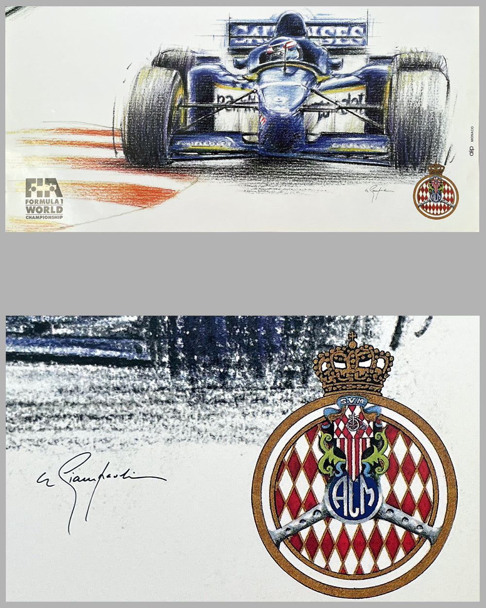 1997 Grand Prix of Monaco original poster by Alain Giampaoli 3
