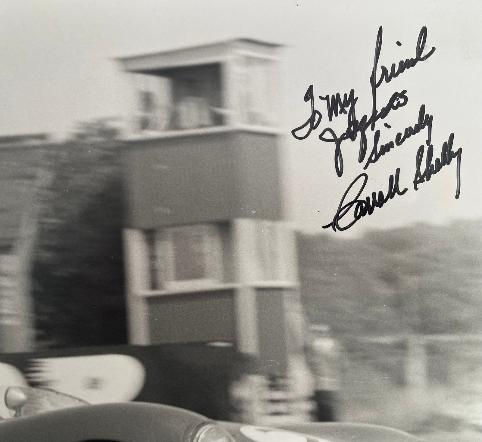 7. Goodwood Tourist Trophy 1959 b&w photograph showing the winner