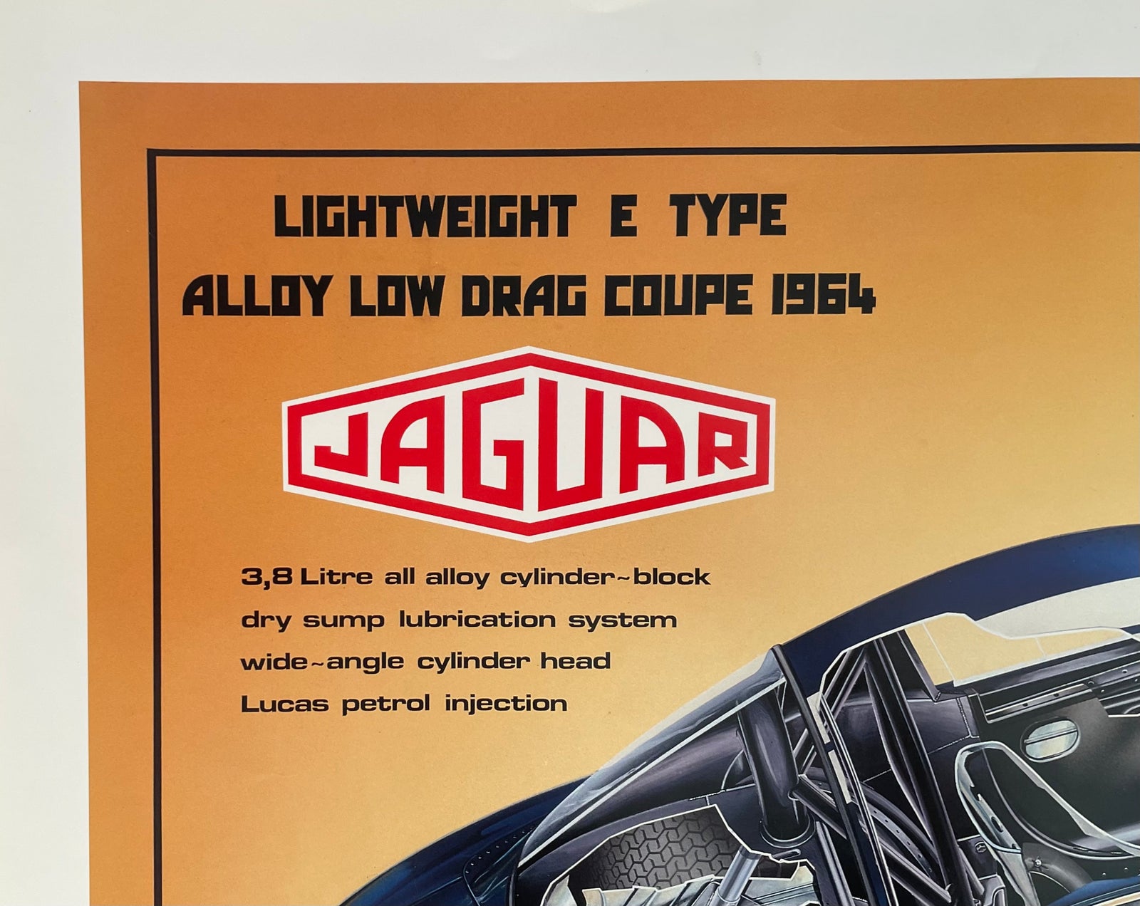 13. 1964 Jaguar E-Type alloy low drag coupe cutaway