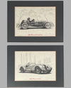 Two Alfa Romeo prints by John Barnes Jr. of Cavallino fame, 1970’s