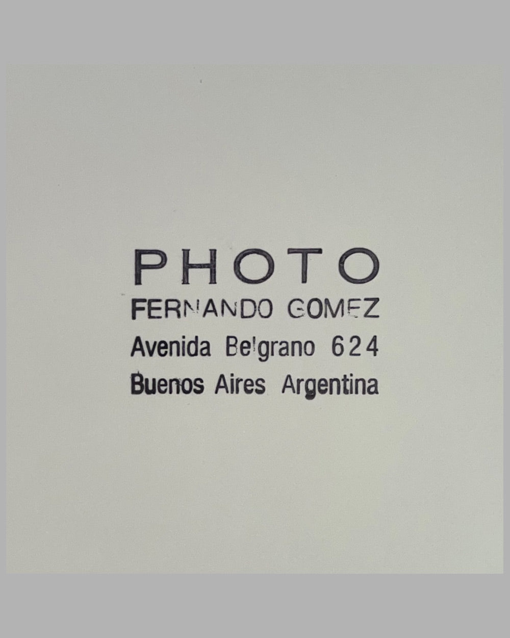 The Argentinian Battle b&w photograph by Fernando Gomez, autographed by Fangio and Gonzalez 3