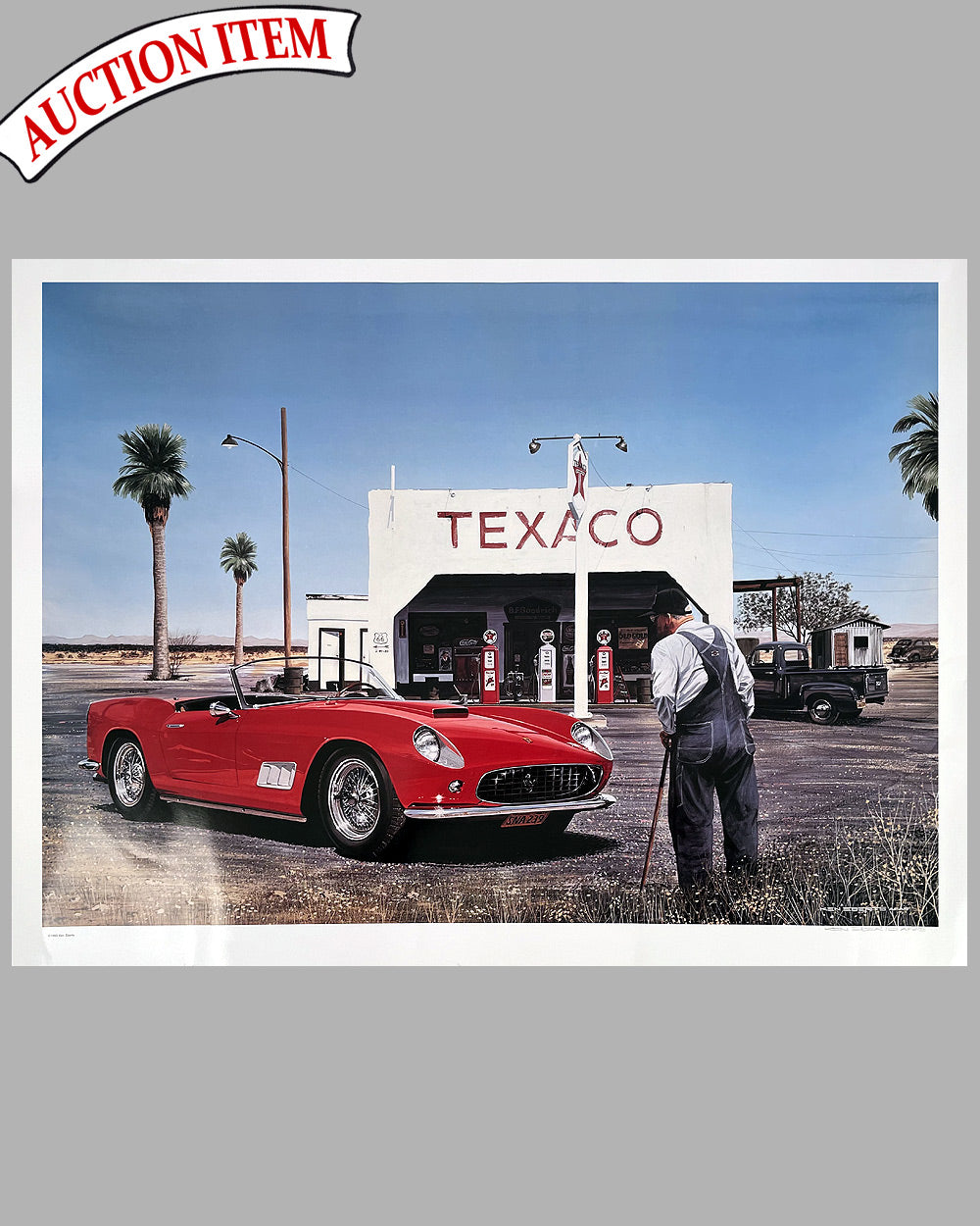 The long wheel base Ferrari 250 California Spider print by Ken Eberts, 1993