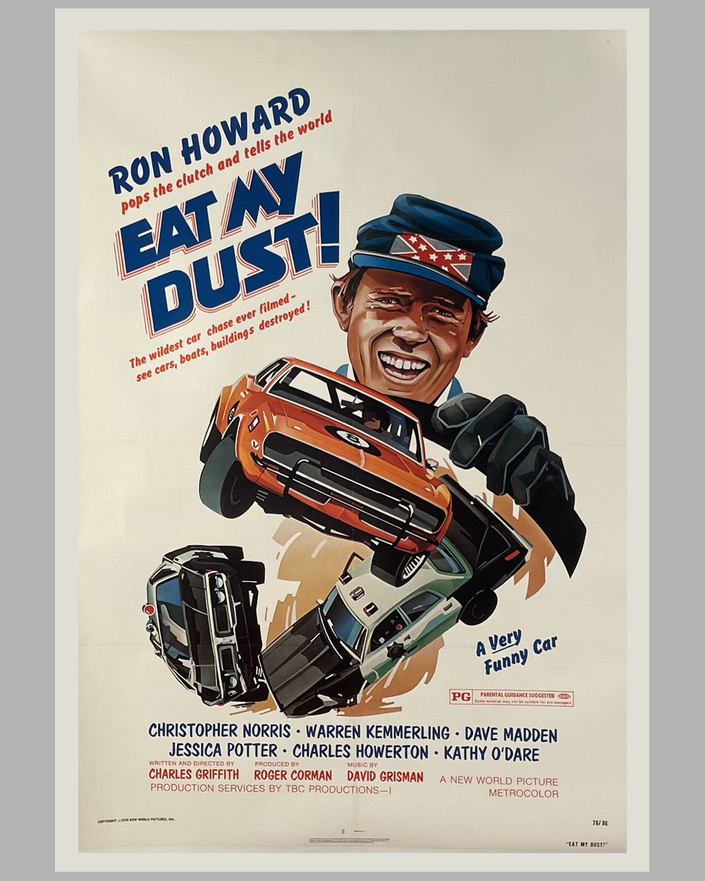 Eat My Dust original movie poster, starring Ron Howard, 1976
