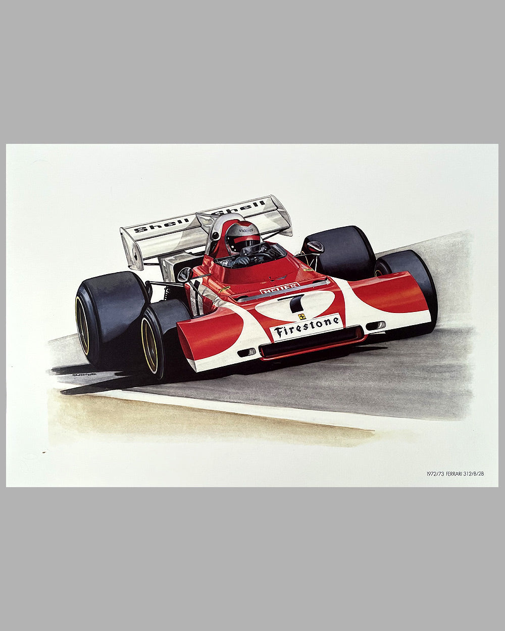 Ferrari 312 B/B2 Formula 1 Car print by Paolo d’Alessio, 1987