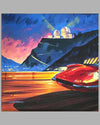 Fire in the Sky Ferrari 246 Dino Coupe painting by Joe Lawrence, U.K. 3