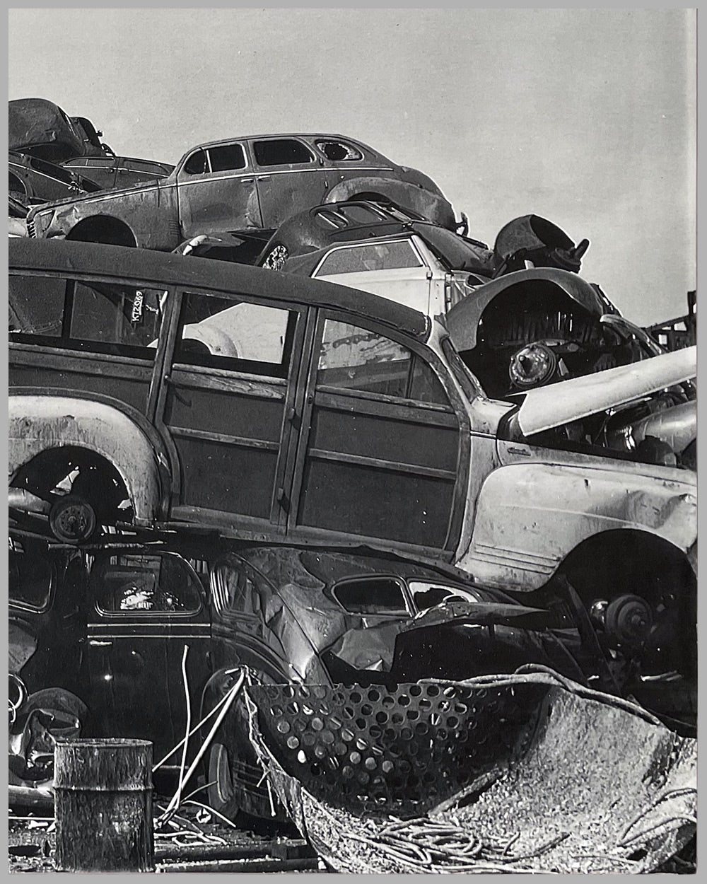 A classic junkyard b&w photo, c. 1946 3