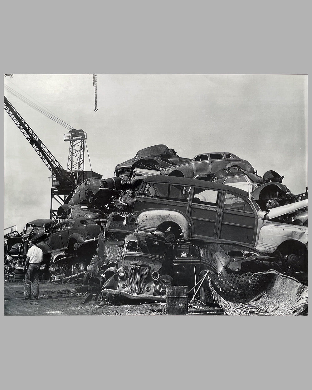 A classic junkyard b&w photo, c. 1946