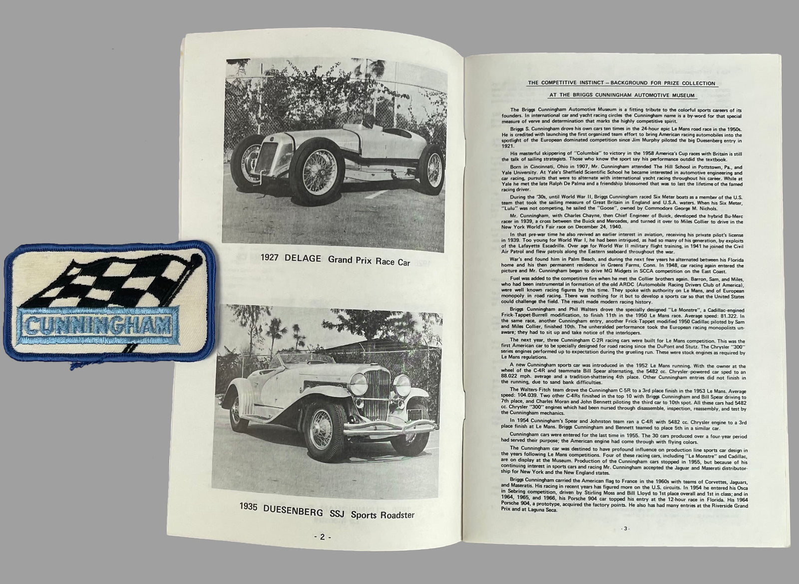 Briggs Cunningham Automotive Museum catalog mid to late 1960’s