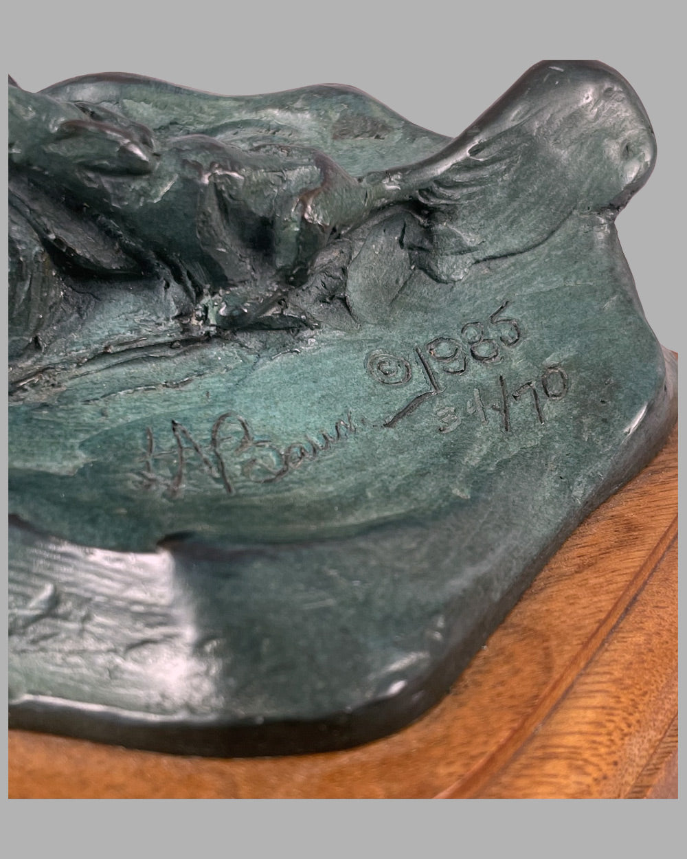 MGTC bronze sculpture by Larry Braun, 1985 4