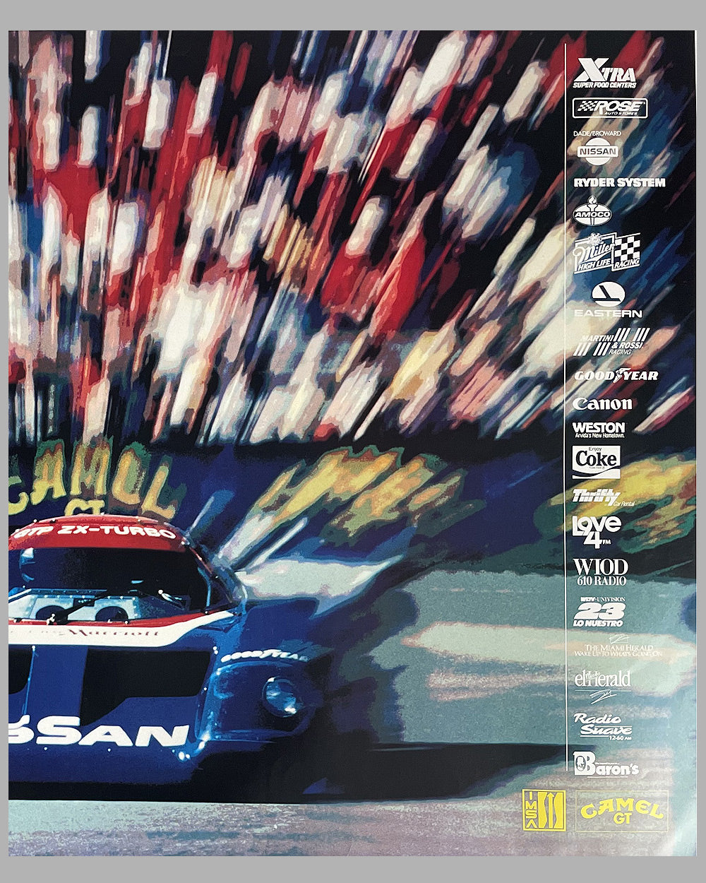 Grand Prix of Miami 1989 official race poster, photograph by Bill Stahl